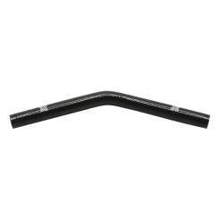 Pipercross Silicone Hose - 45° Elbow, 12mm Bore, 4-Ply, 152mm Legs - Black