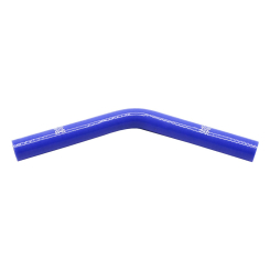 Pipercross Silicone Hose - 45° Elbow, 16mm Bore, 4-Ply, 152mm Legs - Blue