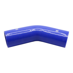 Pipercross Silicone Hose - 45° Elbow, 70mm Bore, 4-Ply, 152mm Legs - Blue