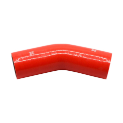 Pipercross Silicone Hose - 45° Elbow, 76mm Bore, 4-Ply, 152mm Legs - Red