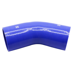 Pipercross Silicone Hose - 45° Elbow, 102mm Bore, 4-Ply, 152mm Legs - Blue